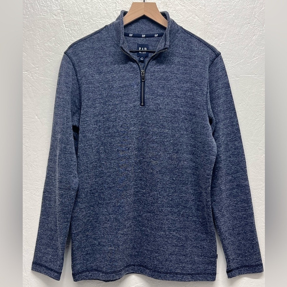 Gap Men's Long Sleeve Half Zip Mock Neck Warm & Stylish Sweater - S